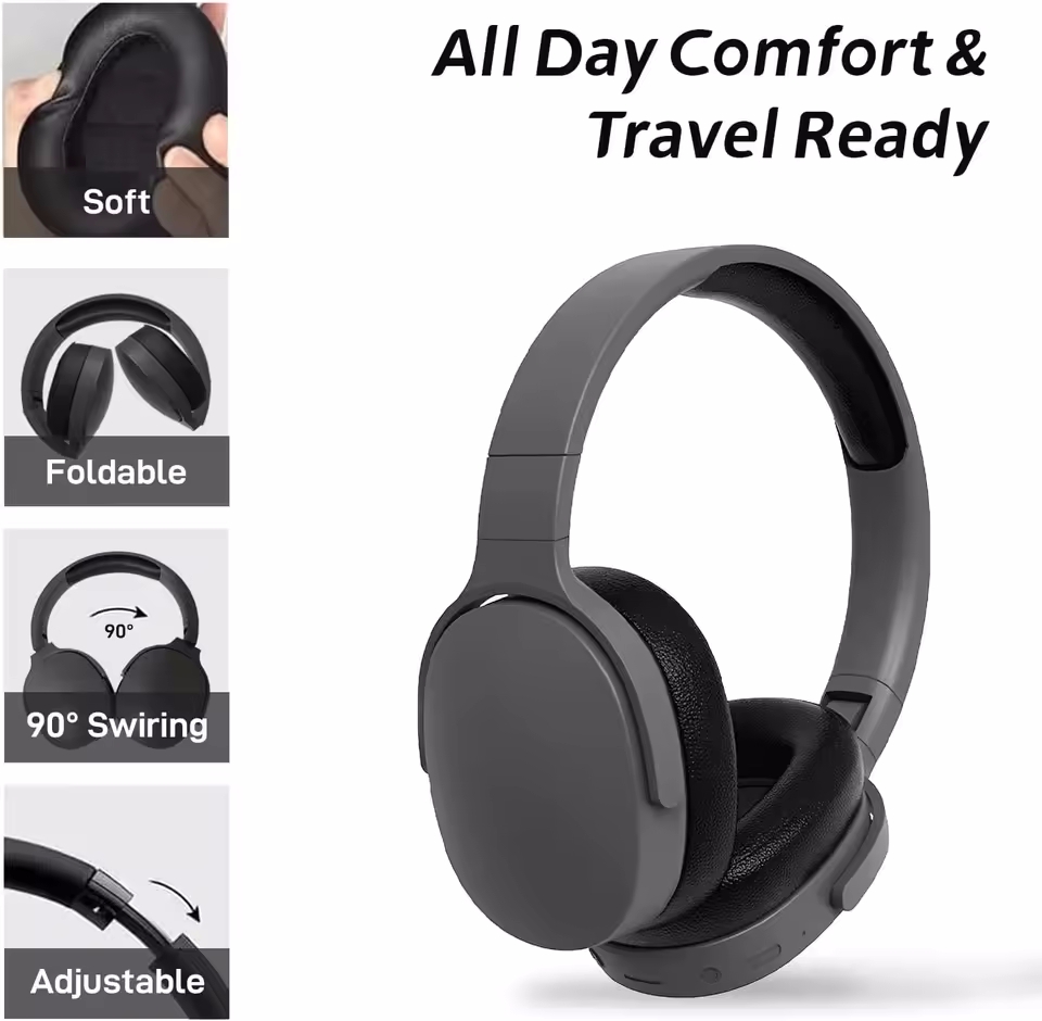 Bluetooth Headset On Ear - Wireless Wired Bluetooth Headset Headphone Earphone