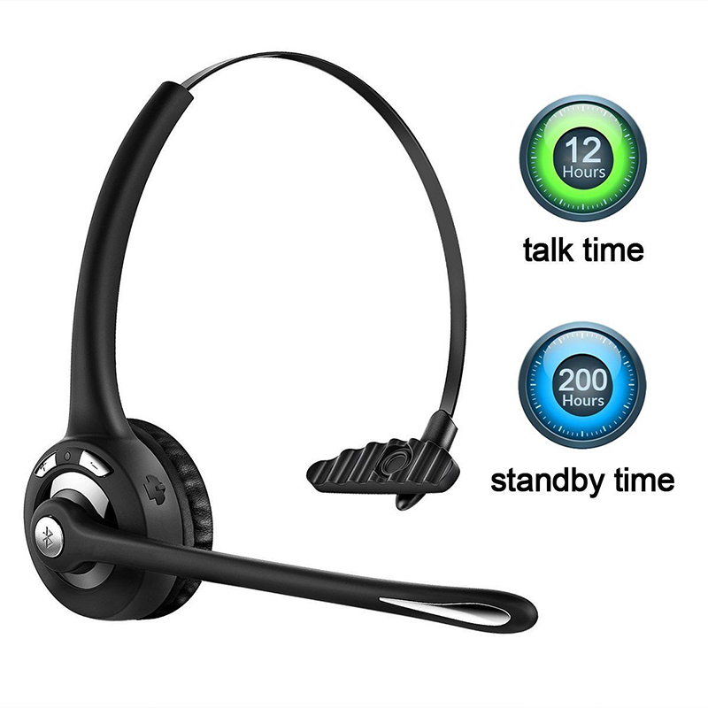 Bluetooth Headset On Ear - Pro Trucker Bluetooth Headset with Mic