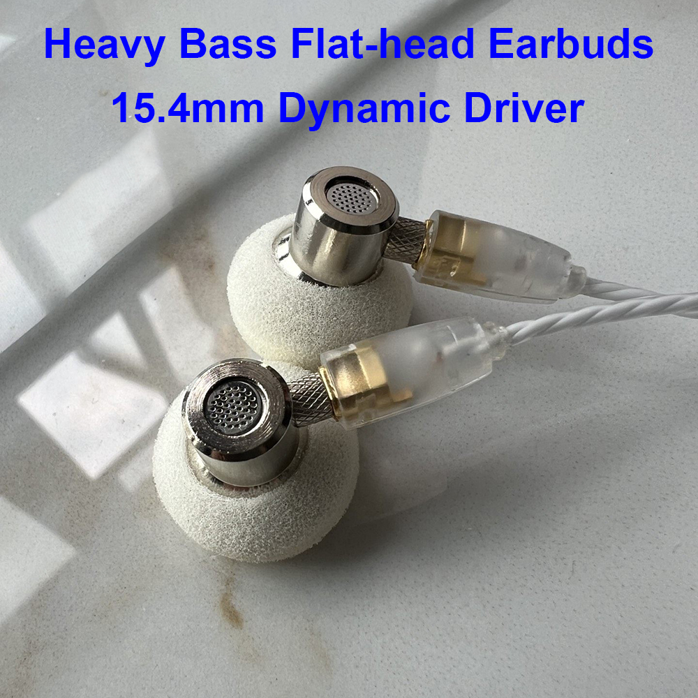 Audiophile Headphone Wired - Flat-head Earbuds MMCX Headphones Wired HiFi