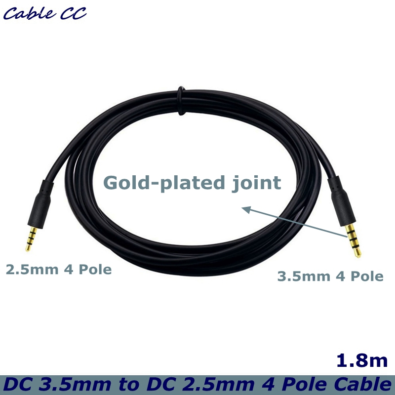 Cable Extension 3.5 - 1.8m DC 3.5mm to 2.5mm 4-pole