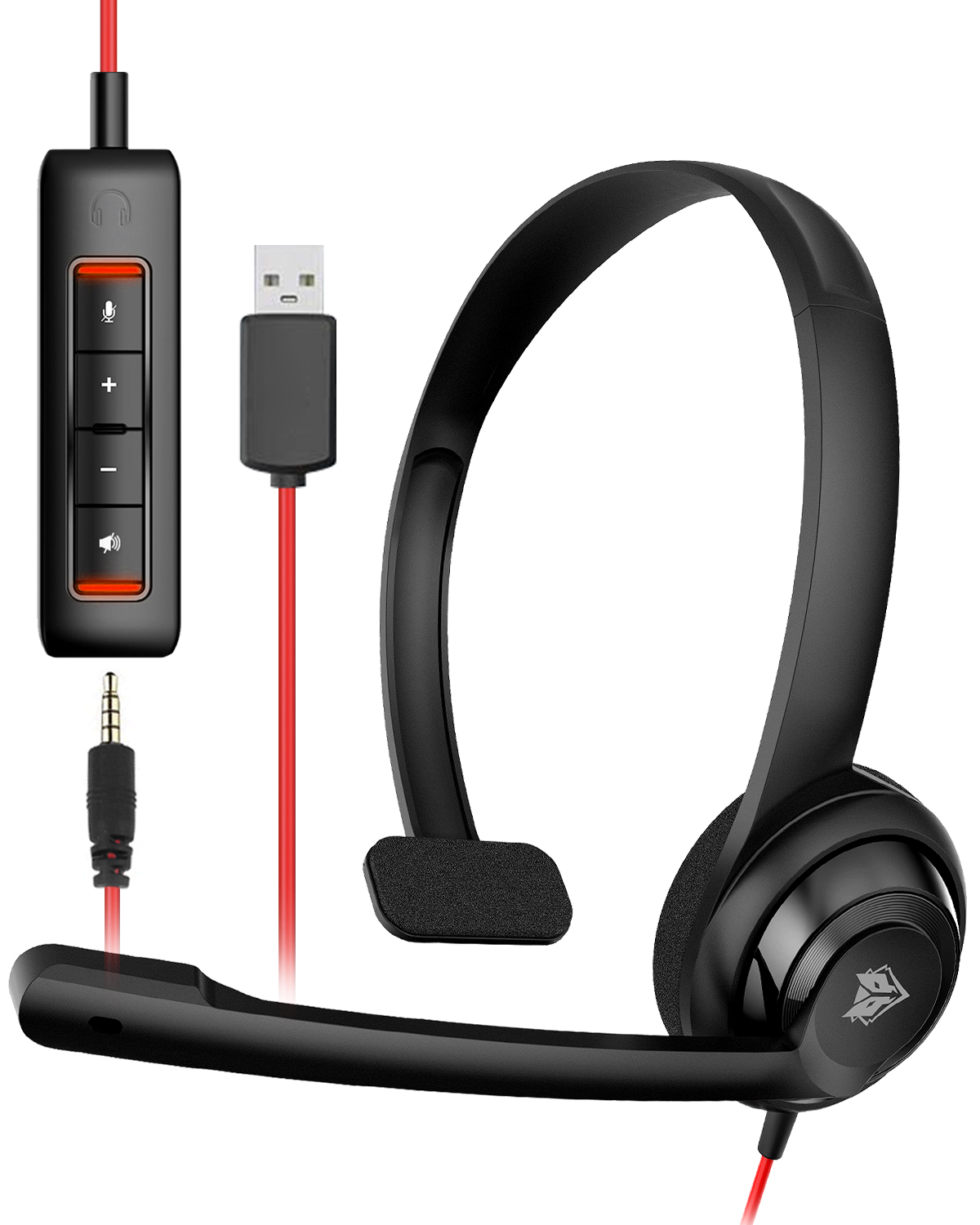 Bluetooth Headset On Ear - NUBWO HW02 USB Headset with Mic