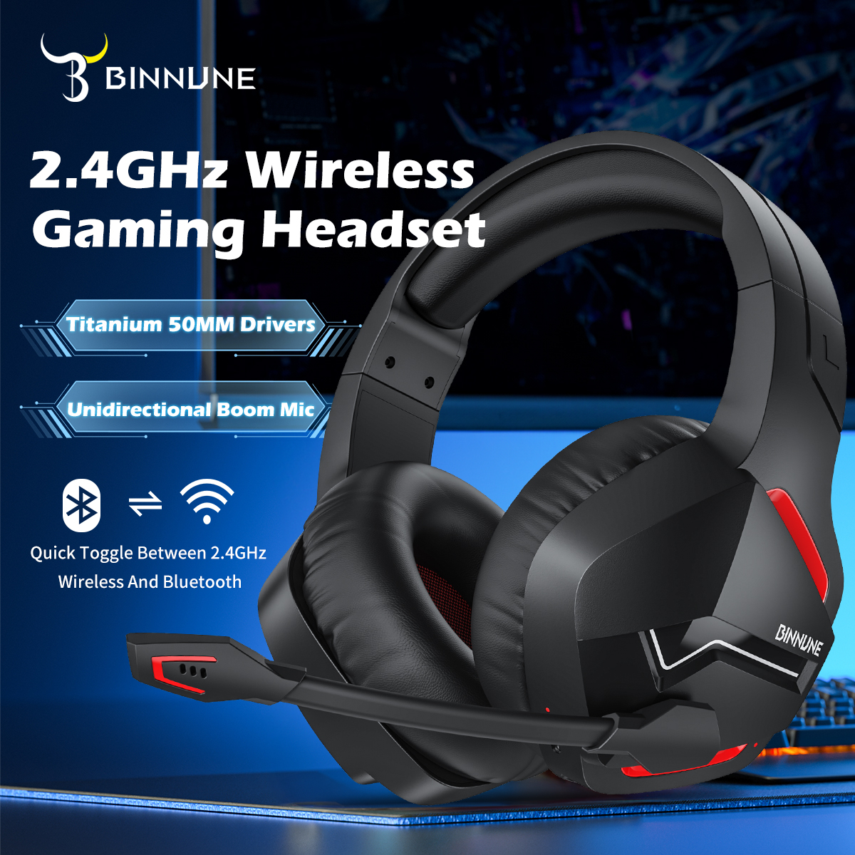 BINNUNE BW01 Dual Wireless Hea - Wired Earphone Mic avis et prix