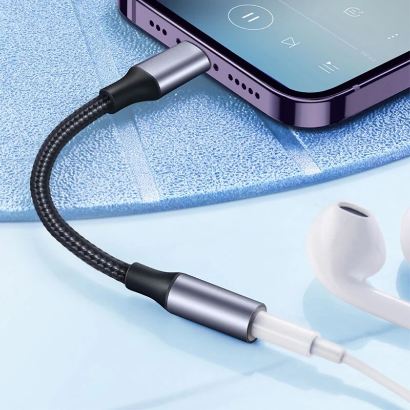 8 Pin to 3.5mm Jack AUX Cable  - Earphone Splitter Jack avis et prix