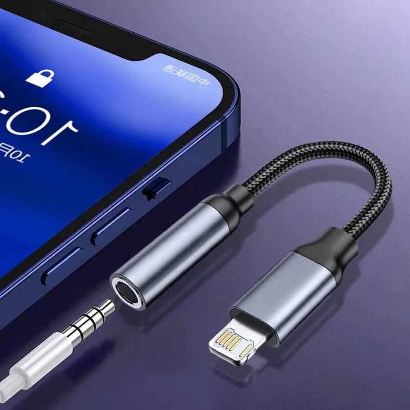 8 Pin to 3.5mm Jack AUX Cable  - Earphone Splitter Jack avis et prix