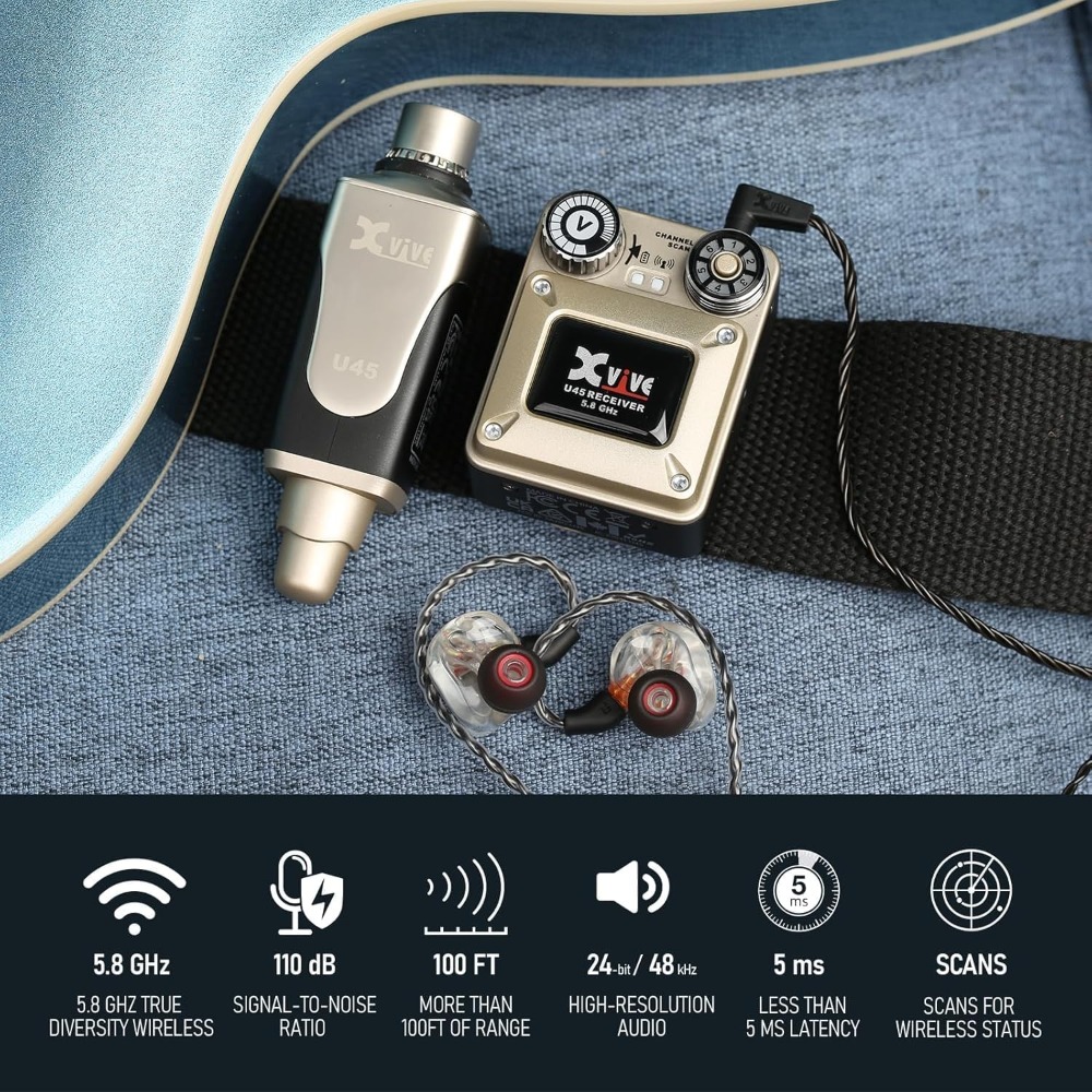 Xvive U45 Wireless in Ear Moni - In Ear Monitor Iem avis et prix