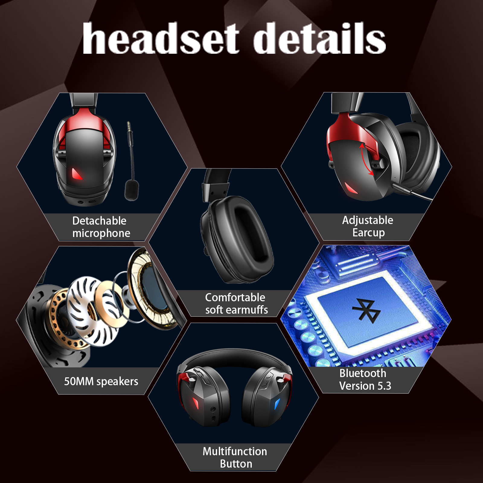 Wireless Gaming Headset with D - Gaming Headset Rgb avis et prix