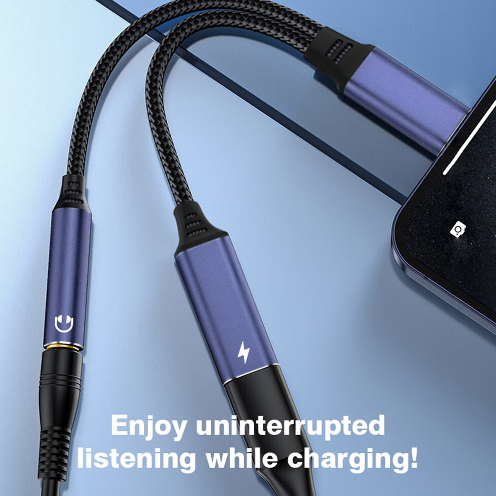 2-in-1 Charging & Audio Adapte - Earphone Splitter Jack avis et prix