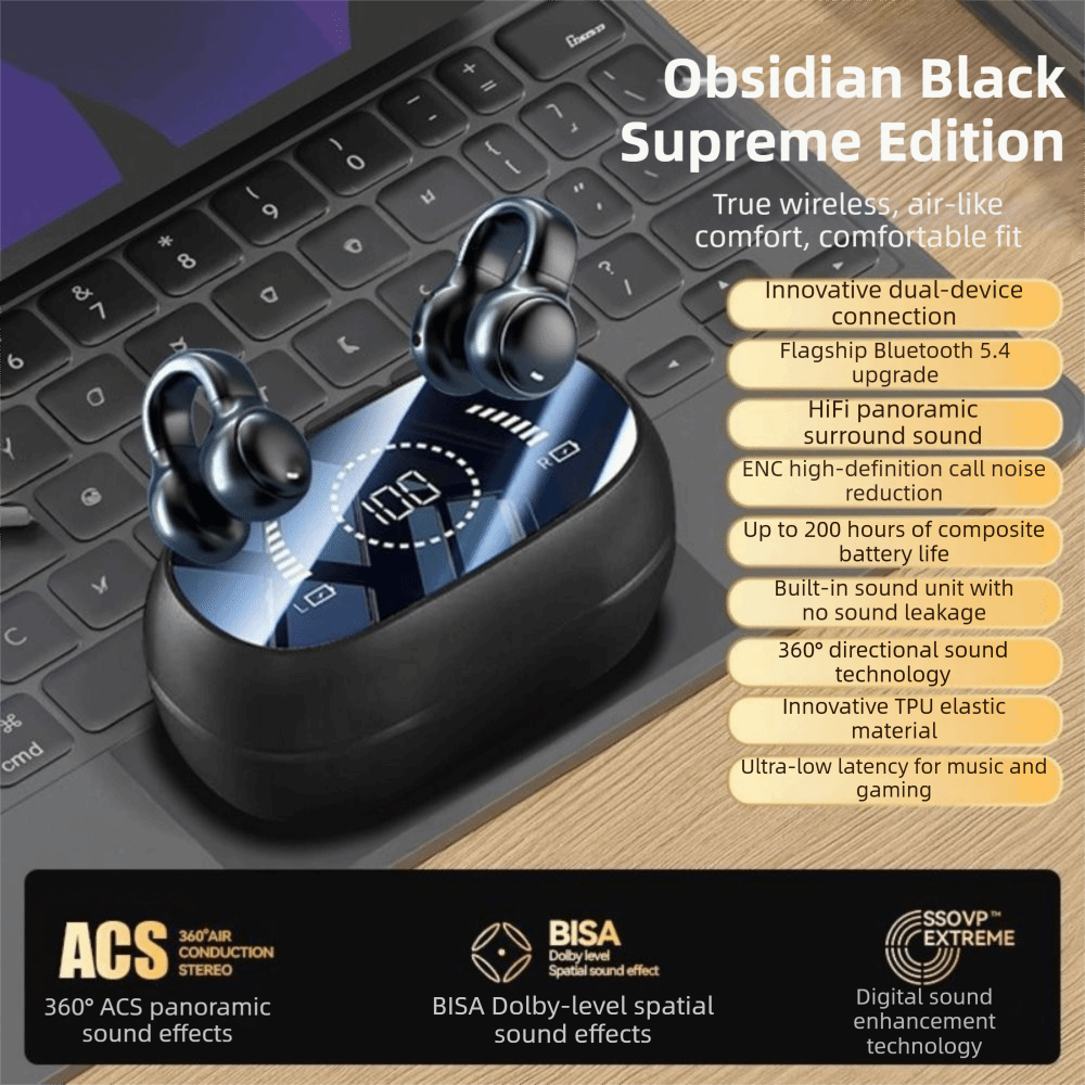 Charging Earphones Bone Conduc - Bluetooth Headset On Ear avis et prix