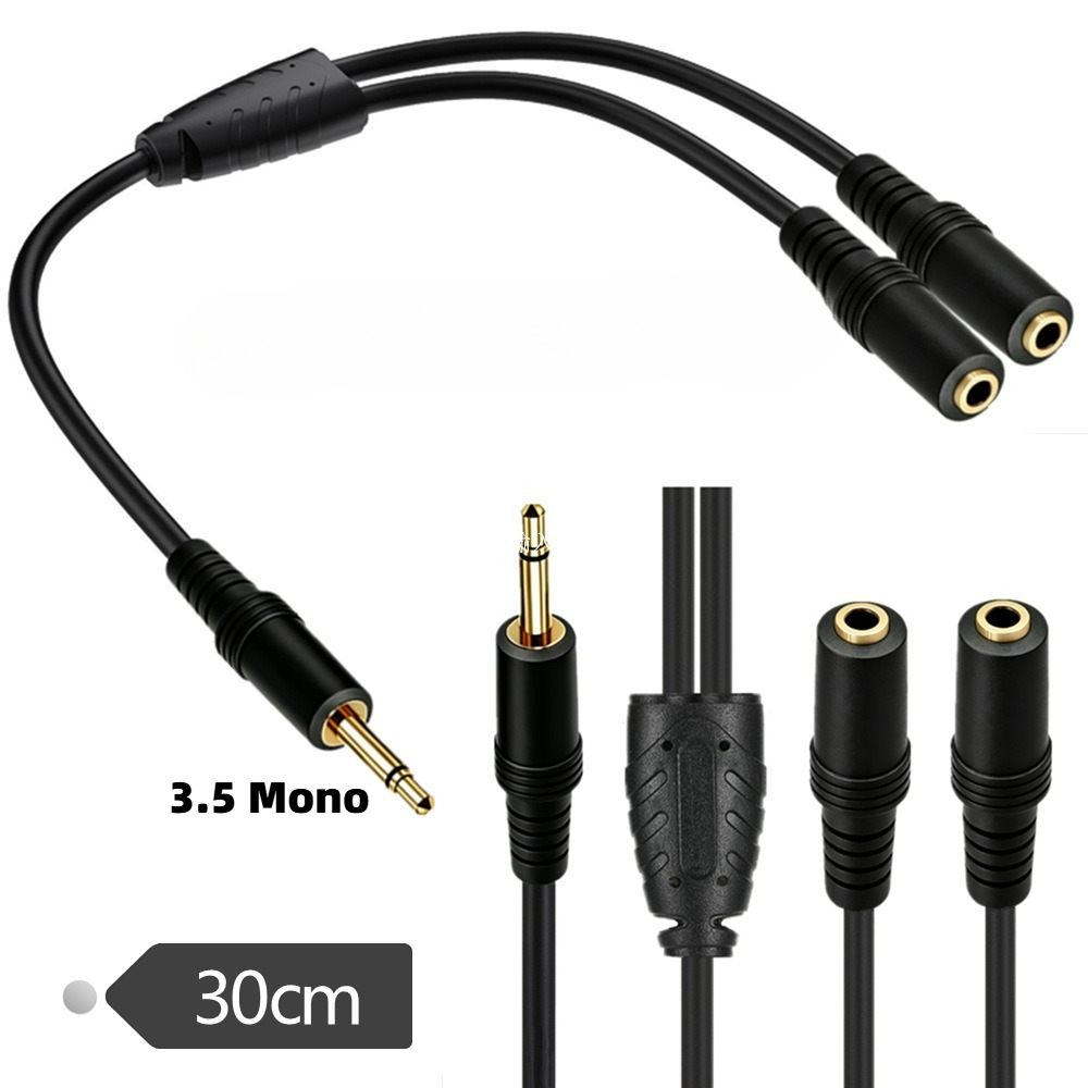 3.5mm TS Mono Male To Dual 3.5 - Cable Extension 3.5 avis et prix