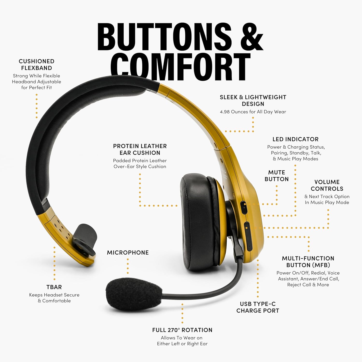 Premium Trucker Bluetooth Head - Noise Cancelling Headphone avis et prix
