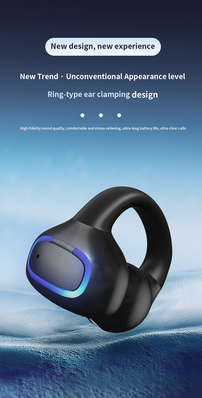 Wireless Ear Clip On Earphone  - Bluetooth Headset On Ear avis et prix