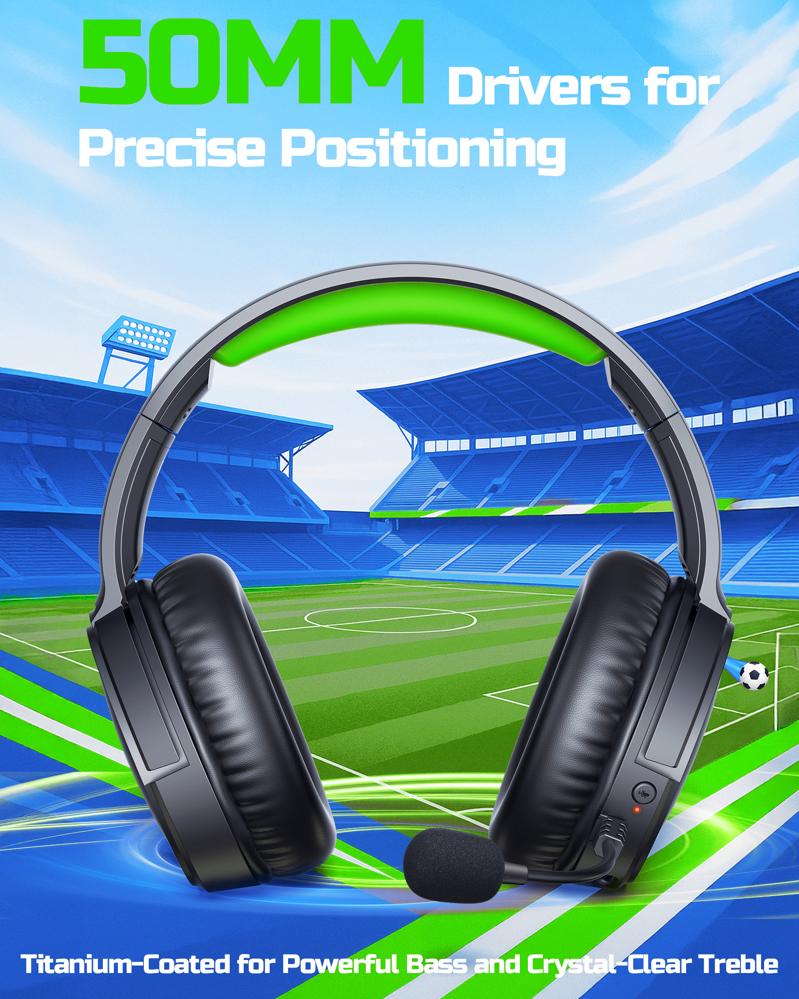 BINNUNE 2.4GHz Wireless Gaming - Wired Earphone Mic avis et prix