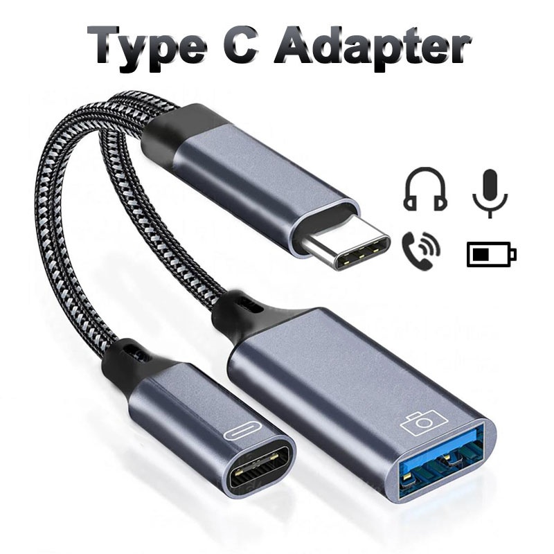 2 In 1 Type C Adapter Type-C T - Earphone Splitter Jack avis et prix