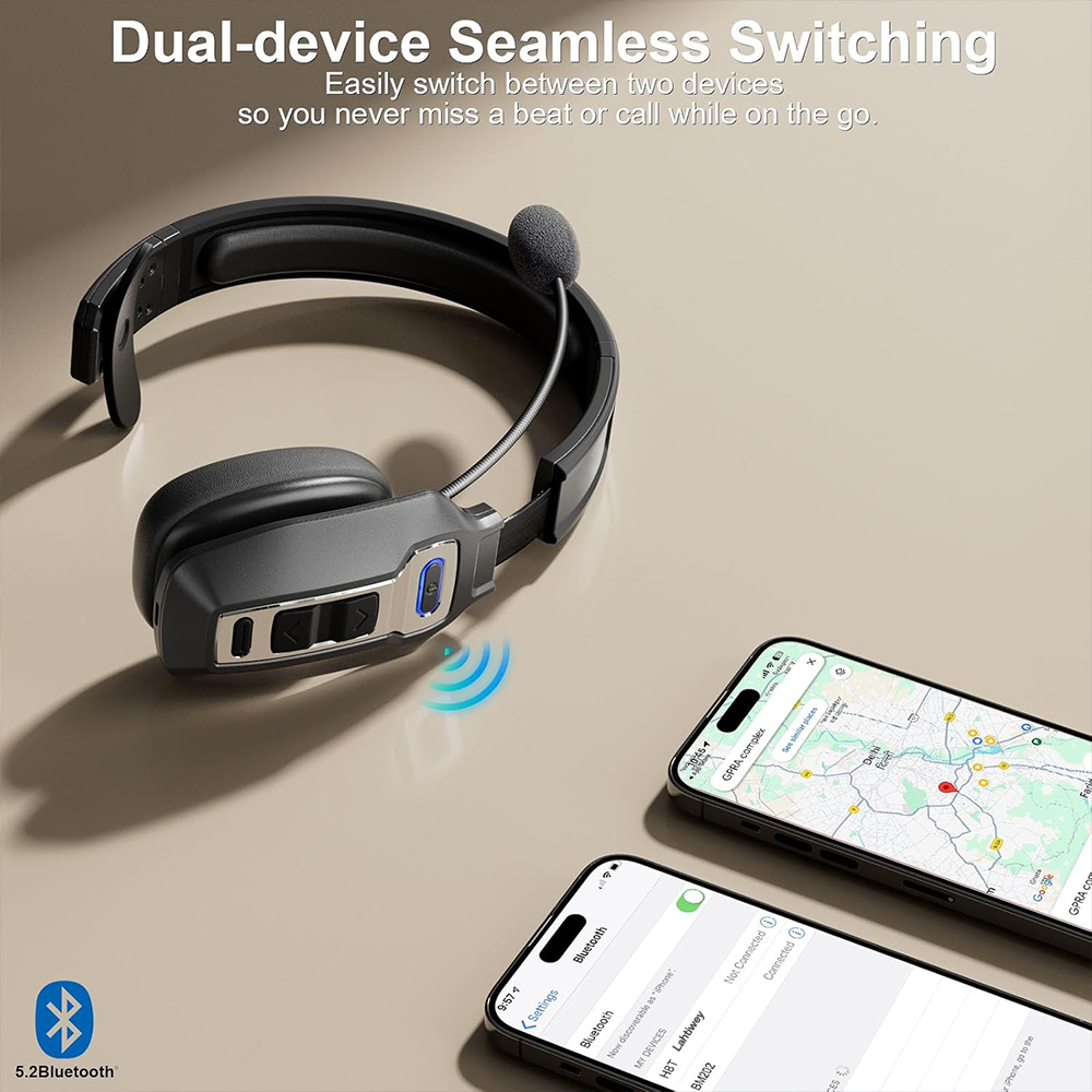 Trucker Bluetooth Headset with - Bluetooth Headset On Ear avis et prix