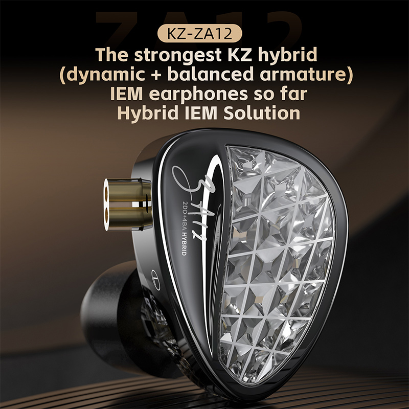 KZ ZA12 Crystal Clear Wired IE - Audiophile Headphone Wired avis et prix